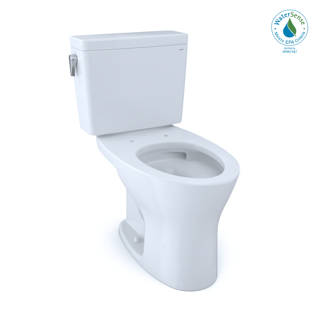 TOTO® Drake® Two-Piece Elongated Dual Flush 1.6 and 0.8 GPF Universal Height DYNAMAX TORNADO FLUSH® Toilet for 10 Inch Rough-In with CEFIONTECT® - CST746CSMFG.10#01