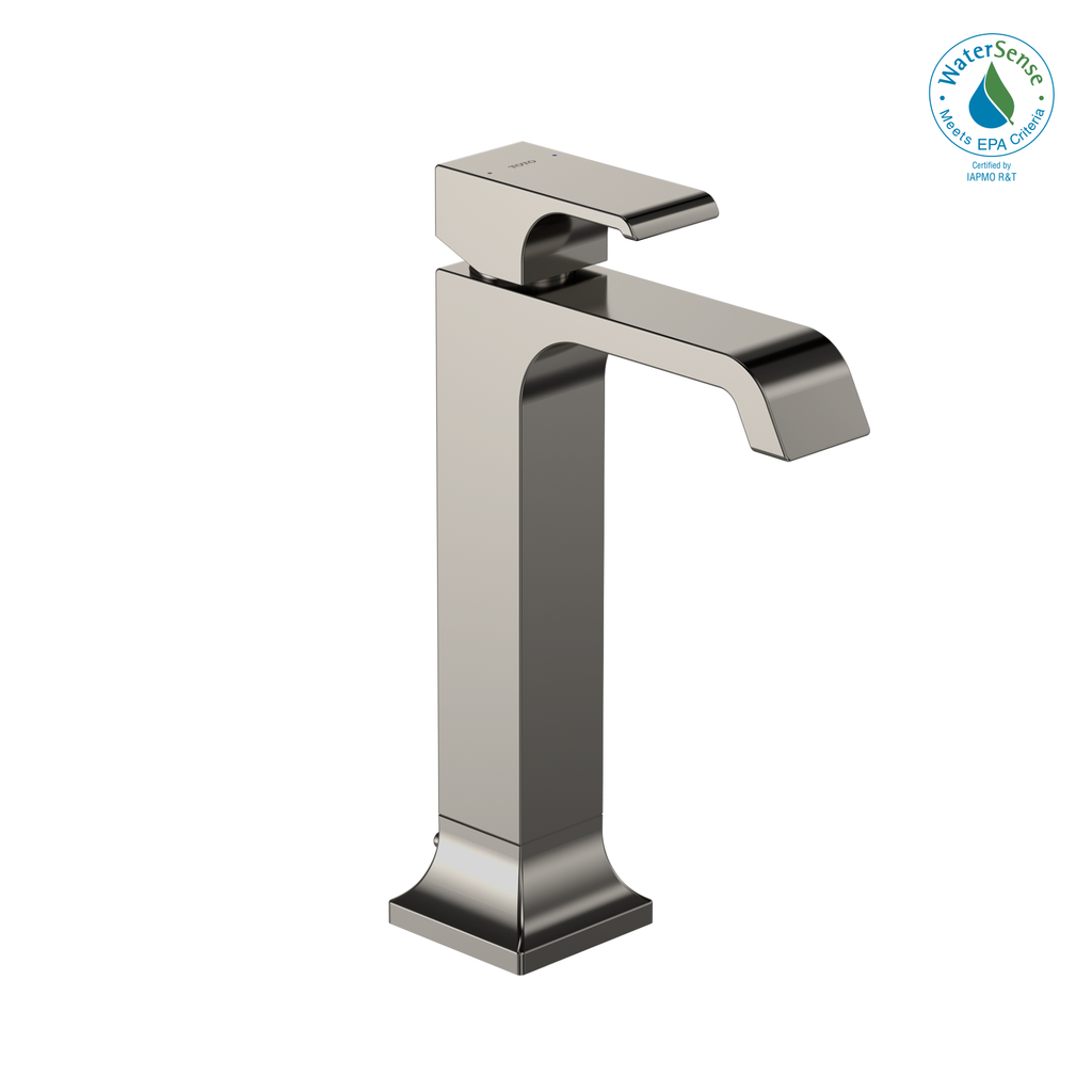 TOTO® GC 1.2 GPM Single Handle Vessel Bathroom Sink Faucet with COMFORT GLIDE Technology, Polished Nickel - TLG3305U#PN
