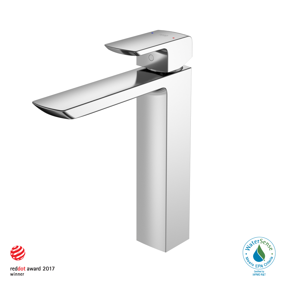 TOTO® GR 1.2 GPM Single Handle Vessel Bathroom Sink Faucet with COMFORT GLIDE™ Technology, Polished Chrome - TLG02307U#CP