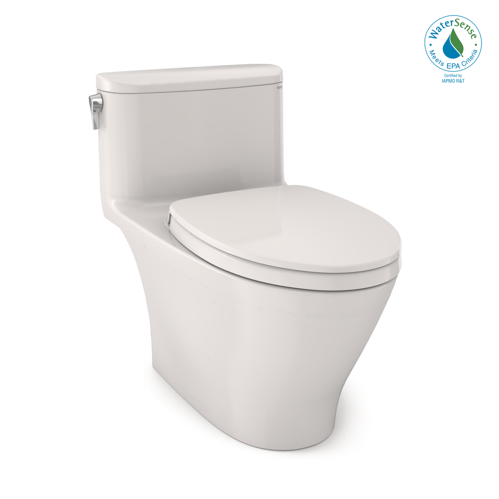 TOTO® Nexus® 1G® One-Piece Elongated 1.0 GPF Universal Height Toilet with CEFIONTECT® and SS124 SoftClose Seat, WASHLET®+ Ready, Colonial White - MS642124CUFG#03