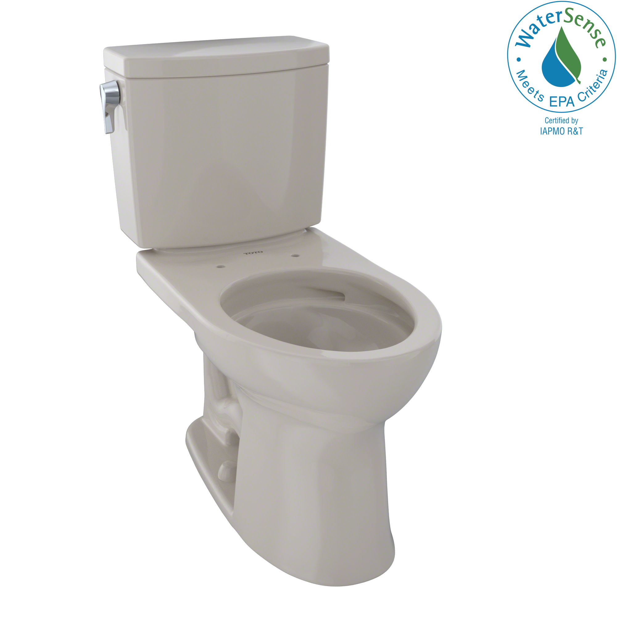 TOTO® Drake® II 1G® Two-Piece Elongated 1.0 GPF Universal Height Toilet with CeFiONtect™, Bone - CST454CUFG#03