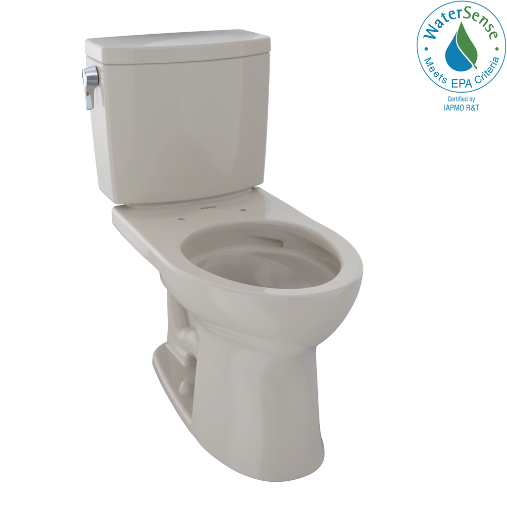 TOTO® Drake® II 1G® Two-Piece Elongated 1.0 GPF Universal Height Toilet with CeFiONtect™, Bone - CST454CUFG#03