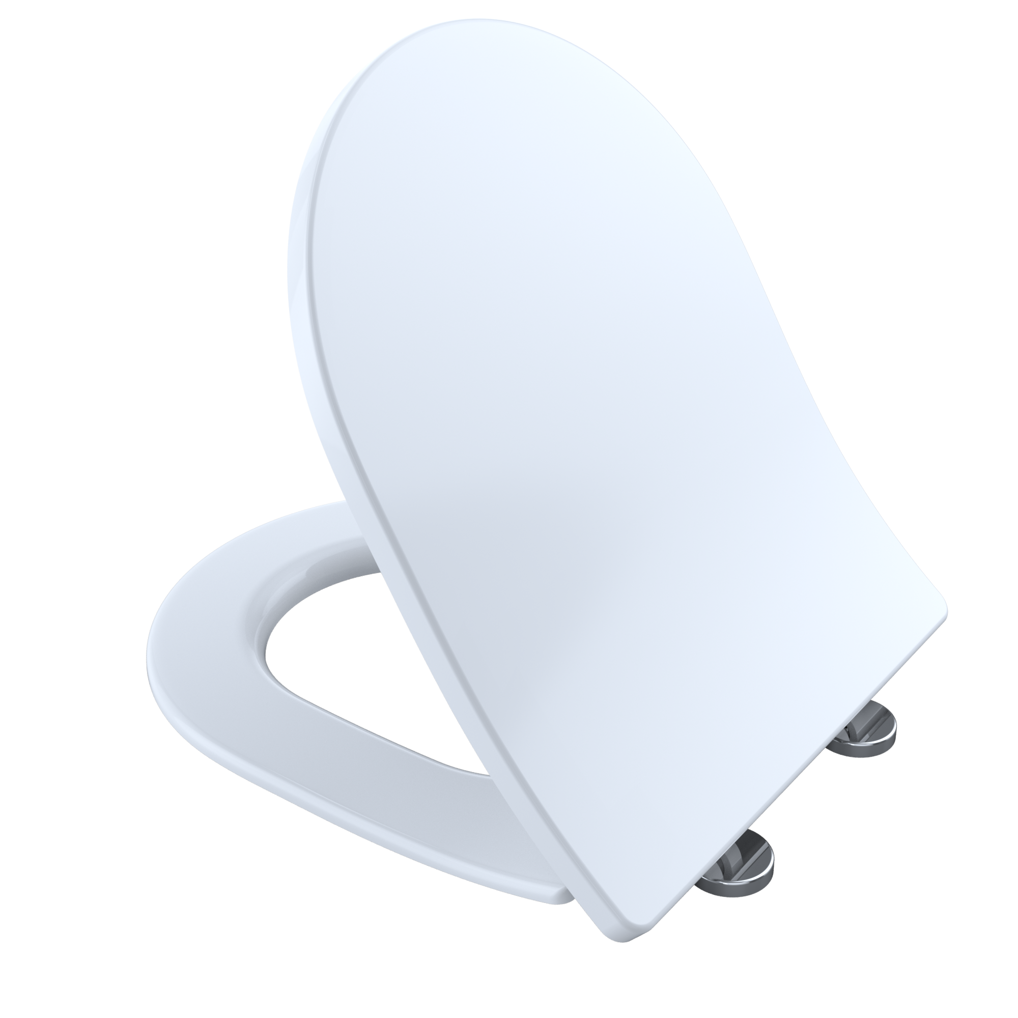 TOTO® SoftClose® Slim D-Shape Non-Slamming Seat and Lid for RP Wall-Hung Toilet, Cotton White - SS247R#01