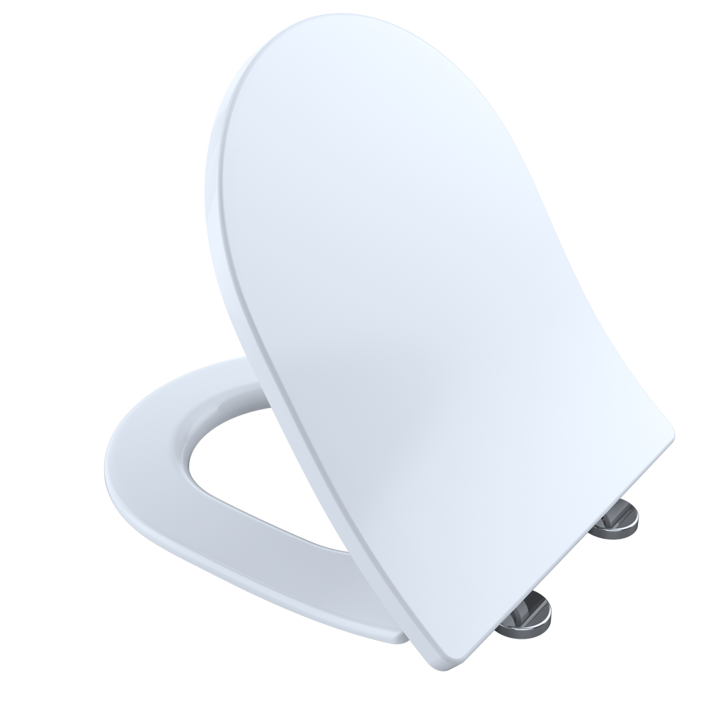 TOTO® SoftClose® Slim D-Shape Non-Slamming Seat and Lid for RP Wall-Hung Toilet, Cotton White - SS247R#01