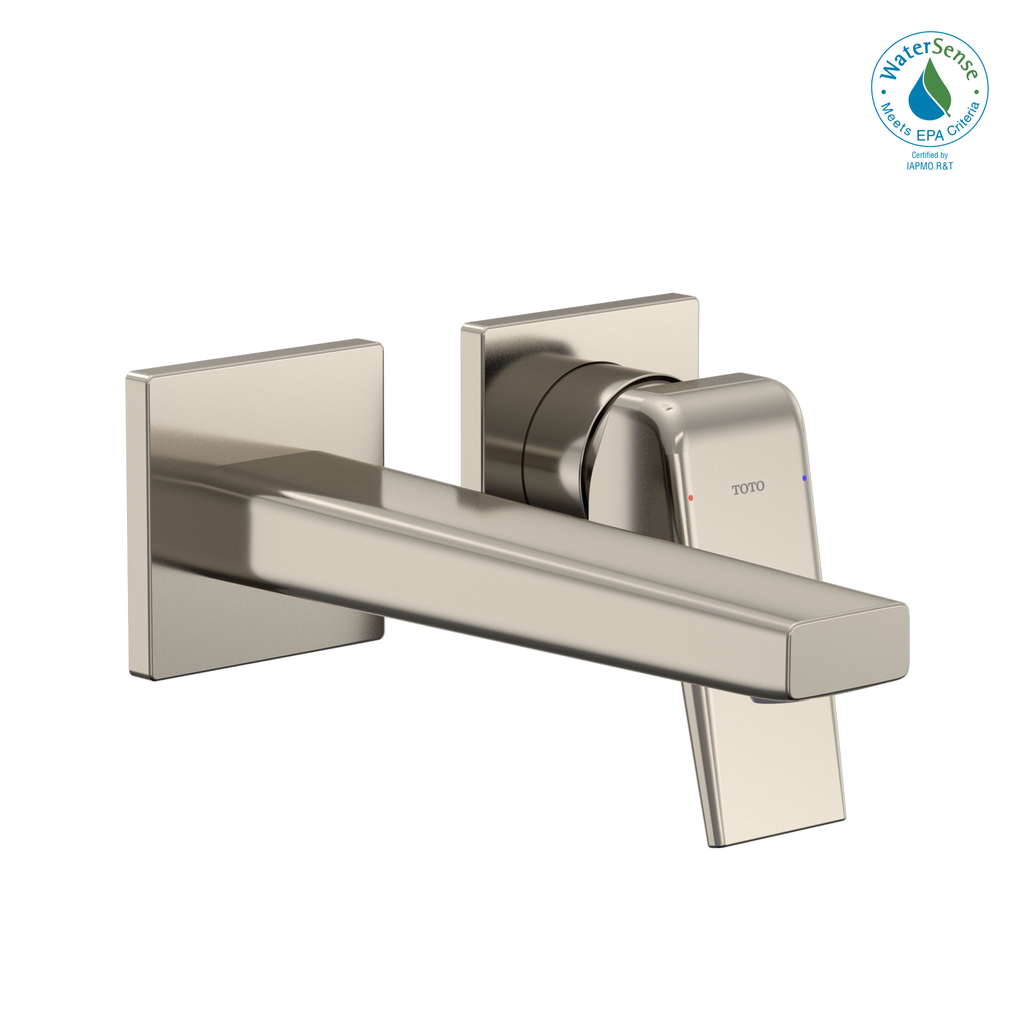 TOTO® GB 1.2 GPM Wall-Mount Single-Handle Bathroom Faucet with COMFORT GLIDE Technology, Polished Nickel - TLG10307U#PN