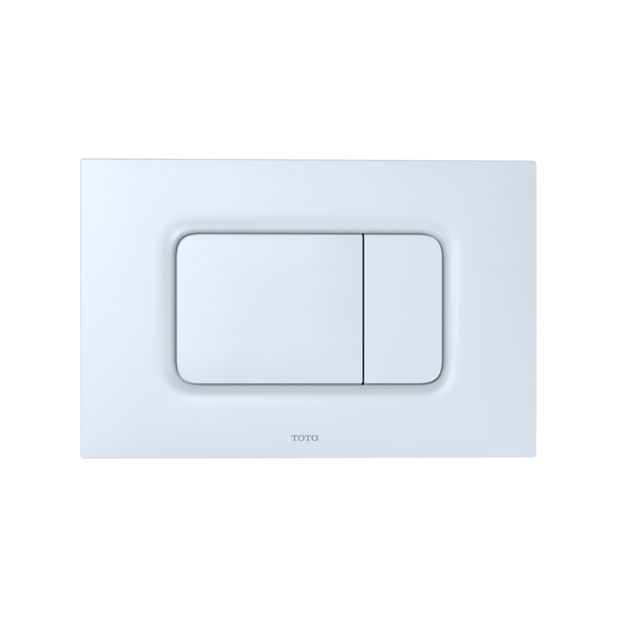 TOTO® Dual Flush Rectangle Push Button Plate for Select DuoFit In-Wall Tank Unit, White Matte - YT920#WH