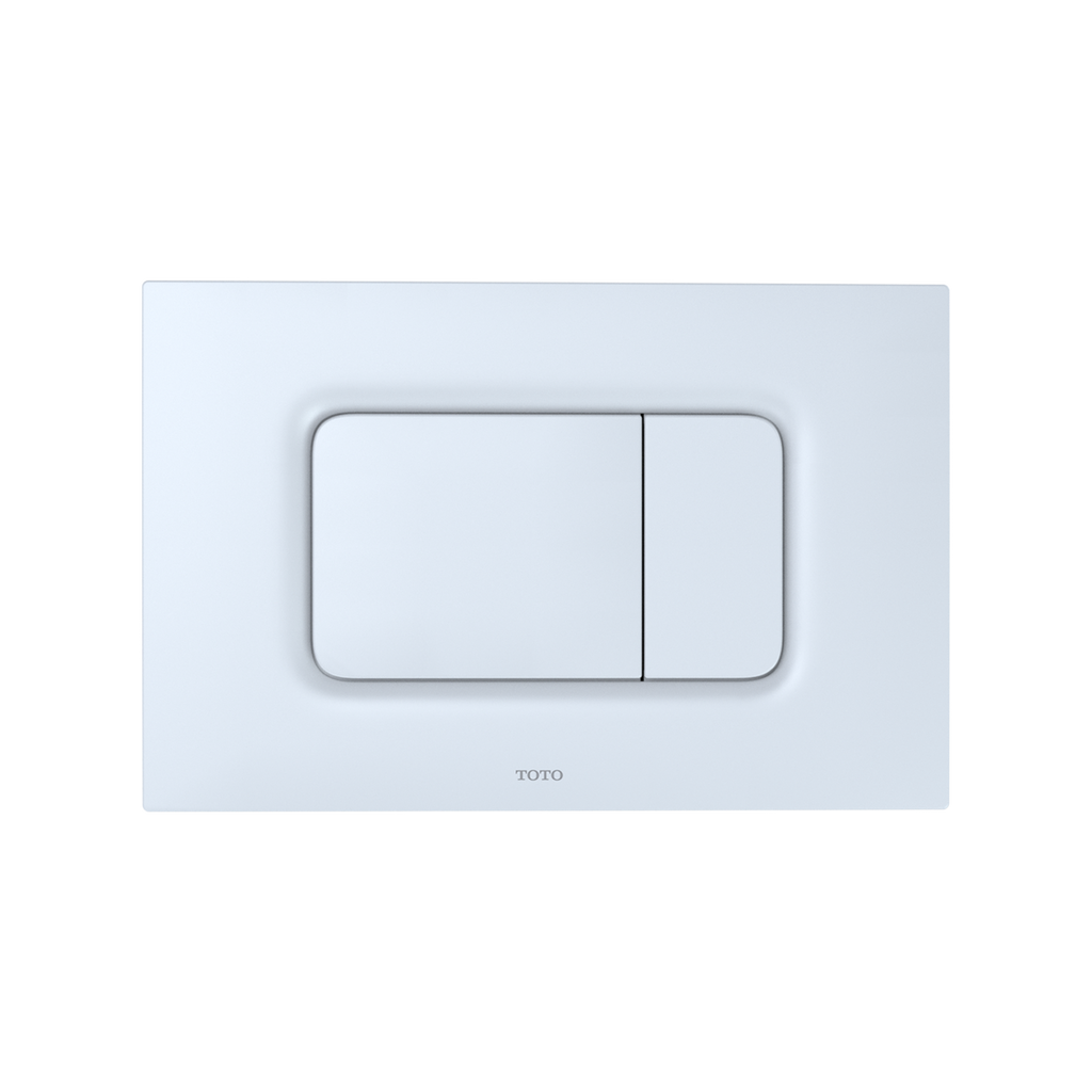 TOTO® Dual Flush Rectangle Push Button Plate for Select DuoFit In-Wall Tank Unit, White Matte - YT920#WH