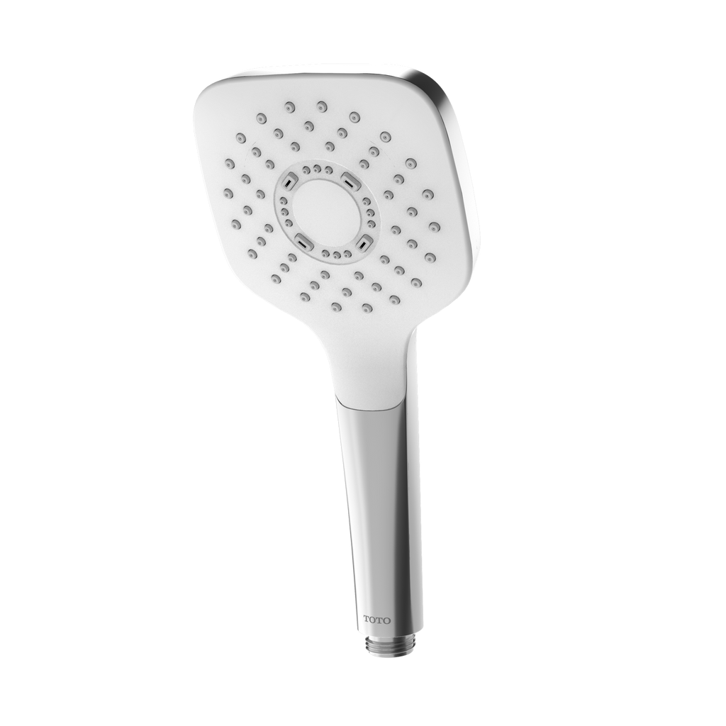 TOTO® G Series Square Single Spray 4 inch 1.75 GPM Handshower with COMFORT WAVE™ Technology, Polished Chrome - TBW02010U4#CP