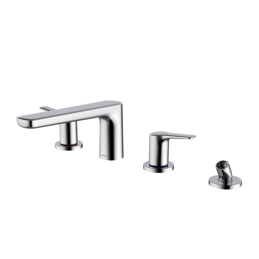 TOTO® GS Four-hole Deck-Mount Roman Tub Filler Trim with Handshower, Polished Chrome - TBG03202U#CP