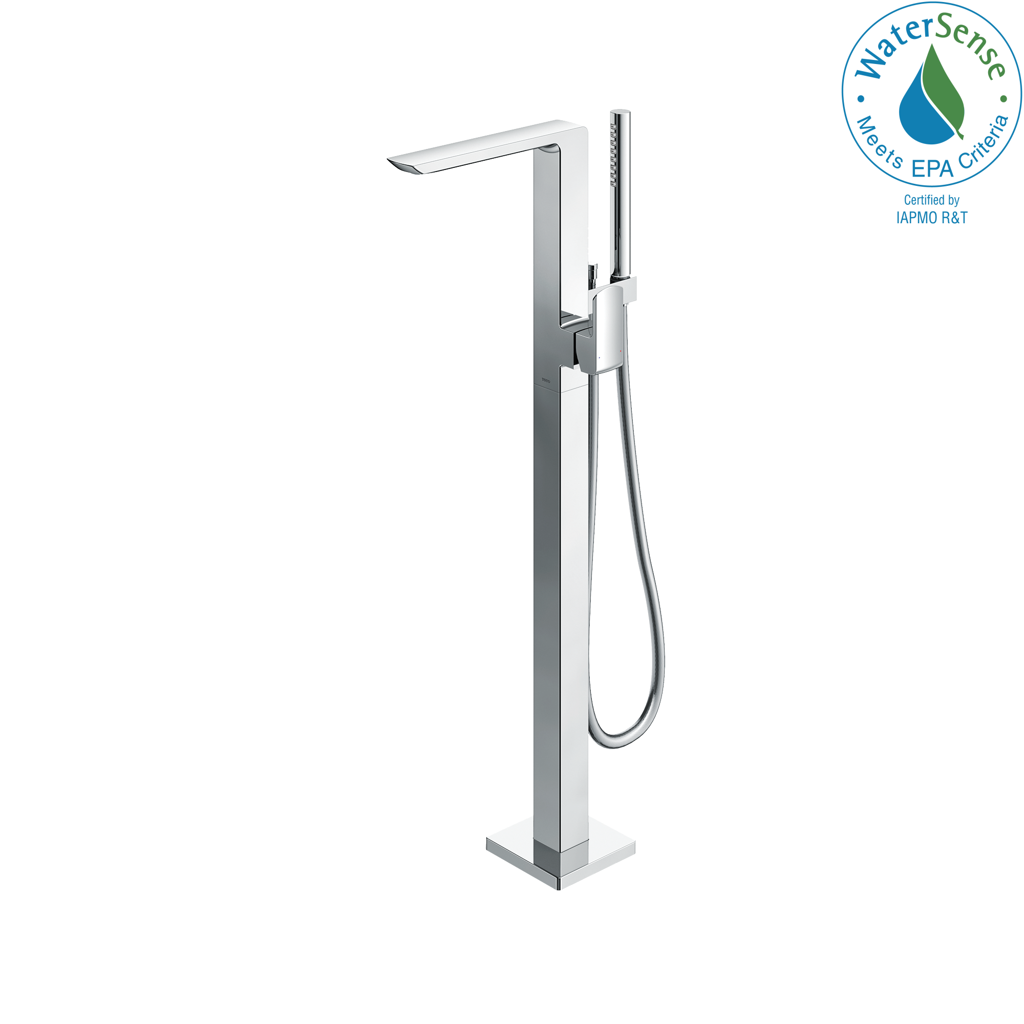 TOTO® GR Single-Handle Freestanding Tub Filler Faucet with Handshower, Polished Chrome - TBG02306U#CP