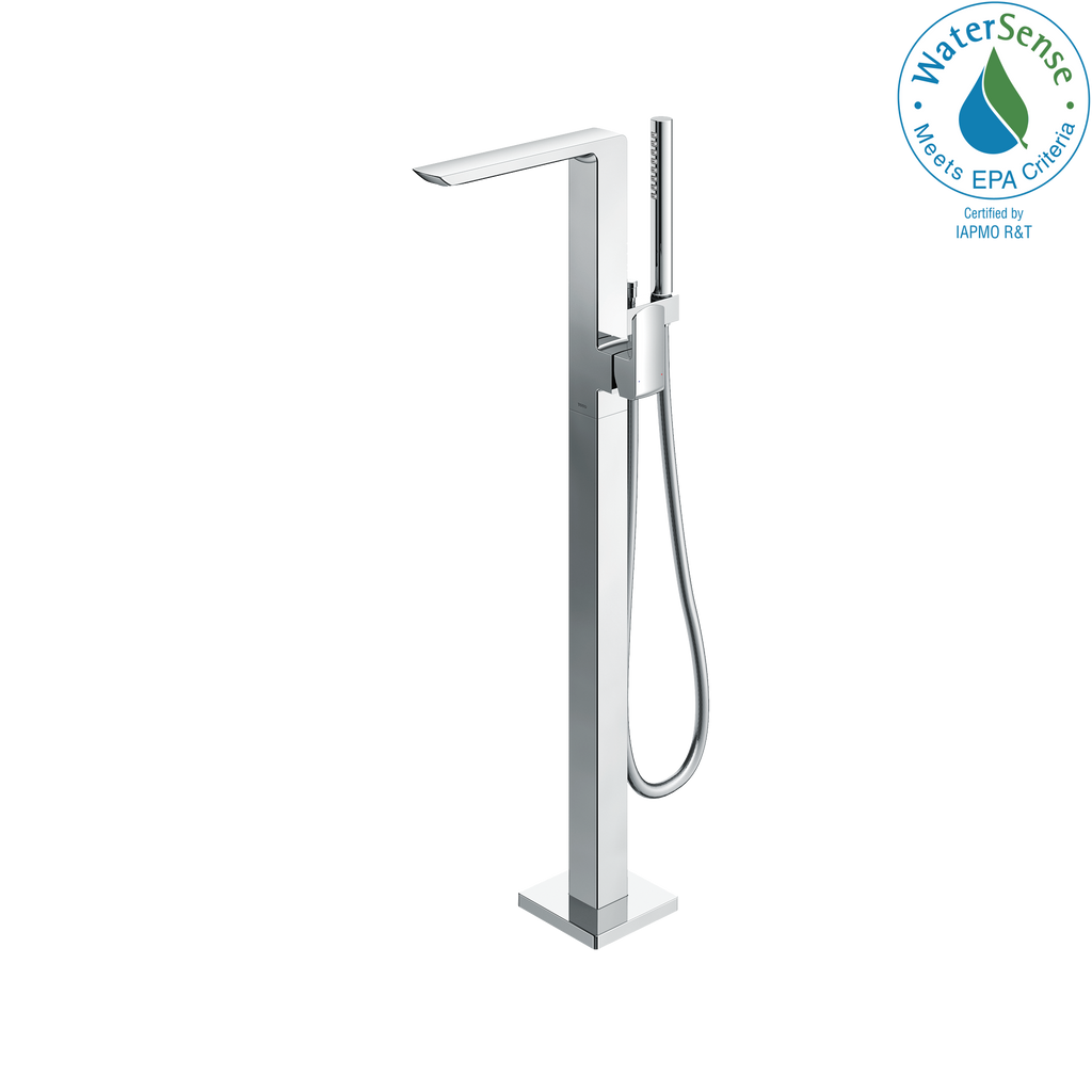 TOTO® GR Single-Handle Freestanding Tub Filler Faucet with Handshower, Polished Chrome - TBG02306U#CP