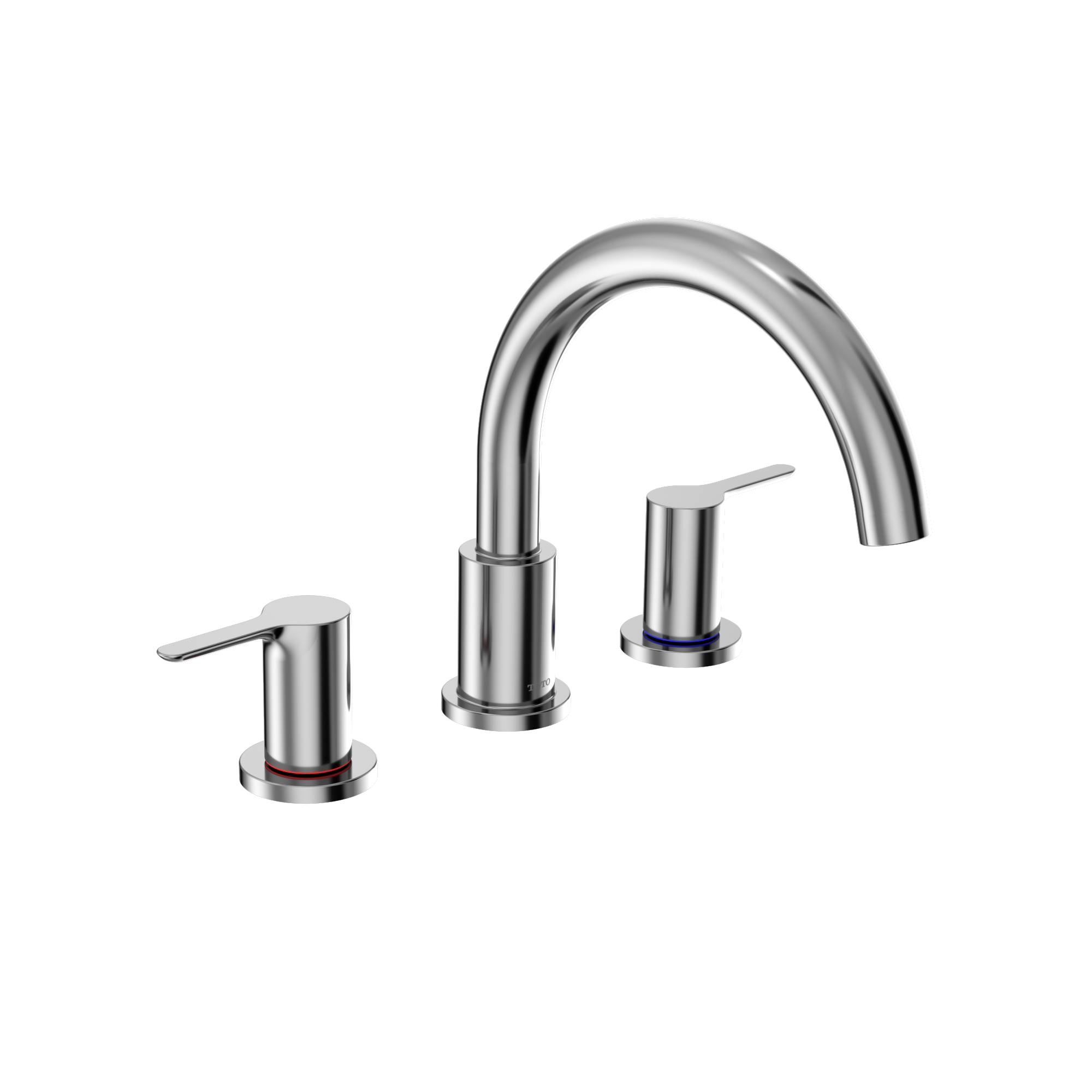 TOTO® LB Two-Handle Deck-Mount Roman Tub Filler Trim, Polished Chrome - TBS01201U#CP