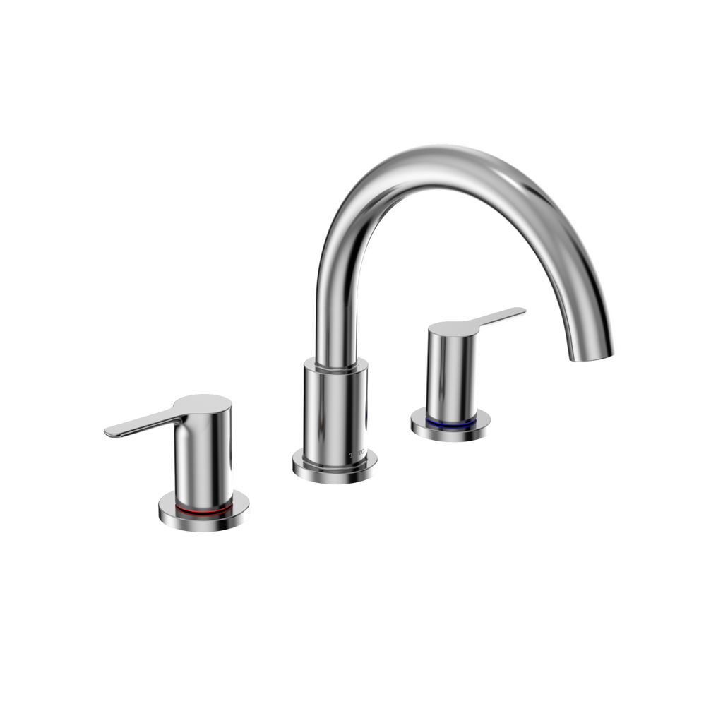 TOTO® LB Two-Handle Deck-Mount Roman Tub Filler Trim, Polished Chrome - TBS01201U#CP