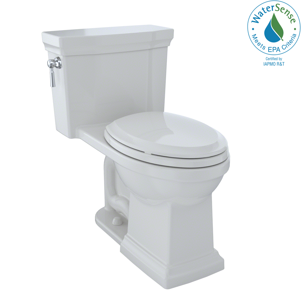 TOTO® Promenade® II One-Piece Elongated 1.28 GPF Universal Height Toilet with CeFiONtect™, Colonial White - MS814224CEFG#11