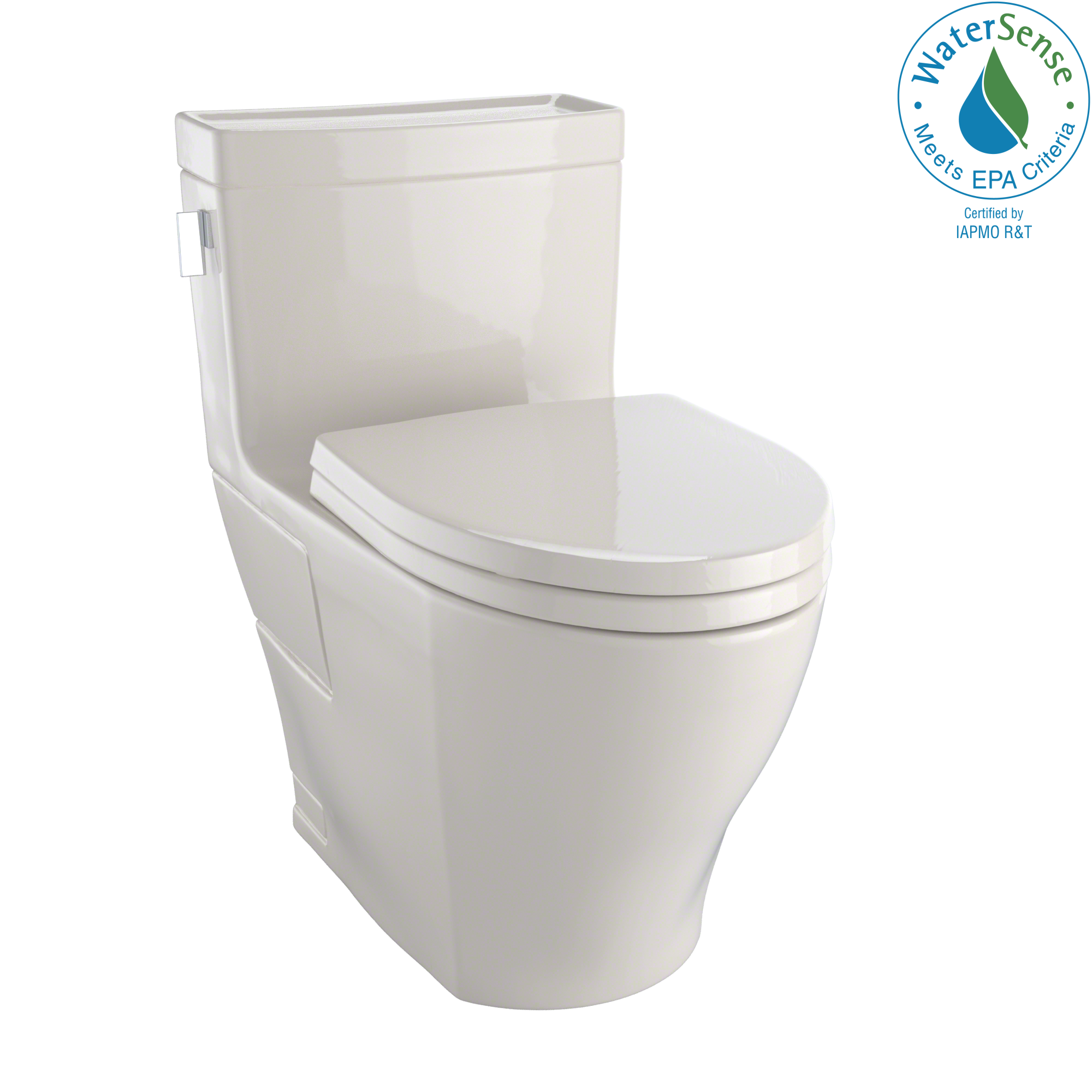 TOTO® Legato WASHLET+ One-Piece Elongated 1.28 GPF Universal Height Skirted Toilet with CEFIONTECT, Bone - MS624124CEFG#03