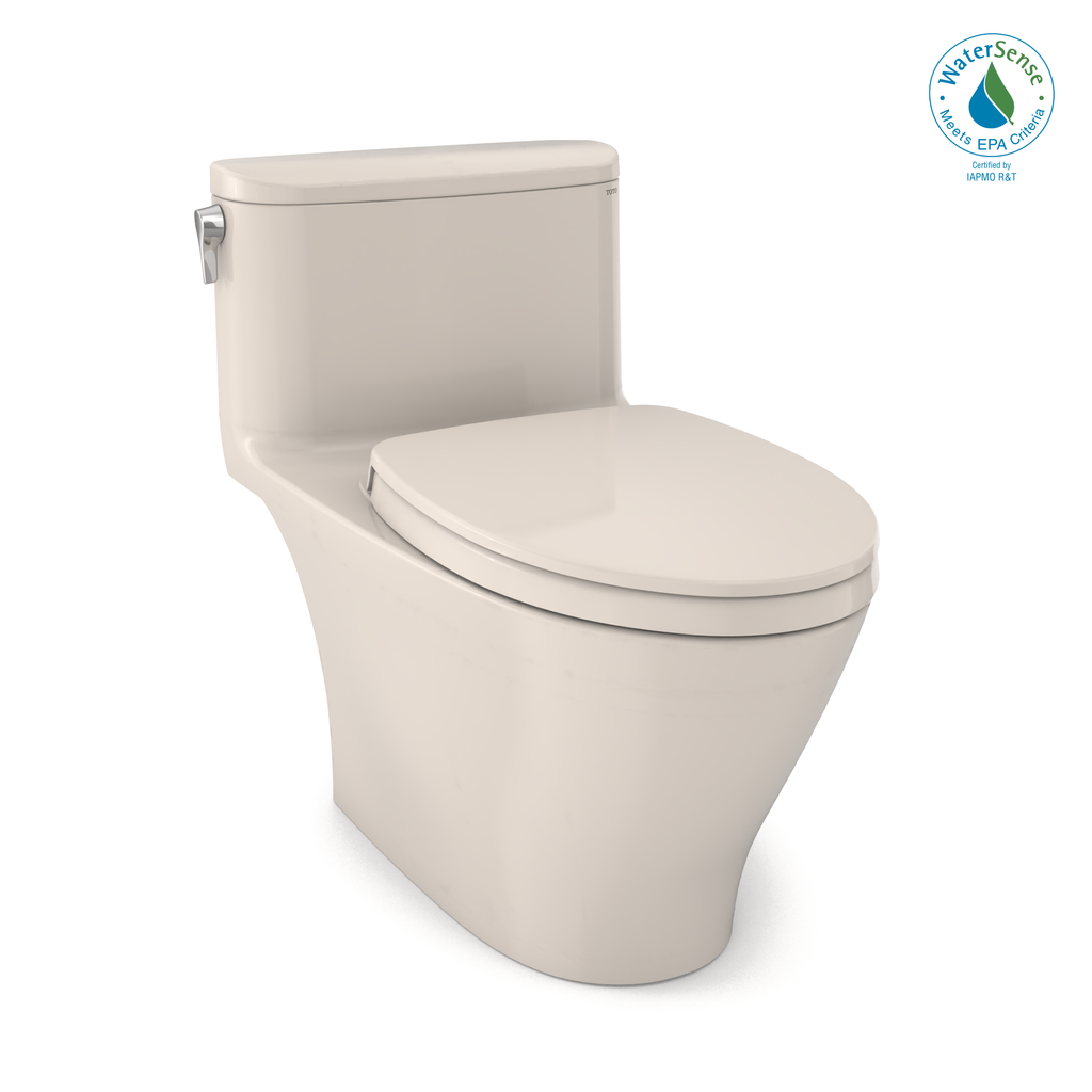 TOTO® Nexus® 1G® One-Piece Elongated 1.0 GPF Universal Height Toilet with CEFIONTECT® and SS124 SoftClose Seat, WASHLET®+ Ready, Sedona Beige - MS642124CUFG#12