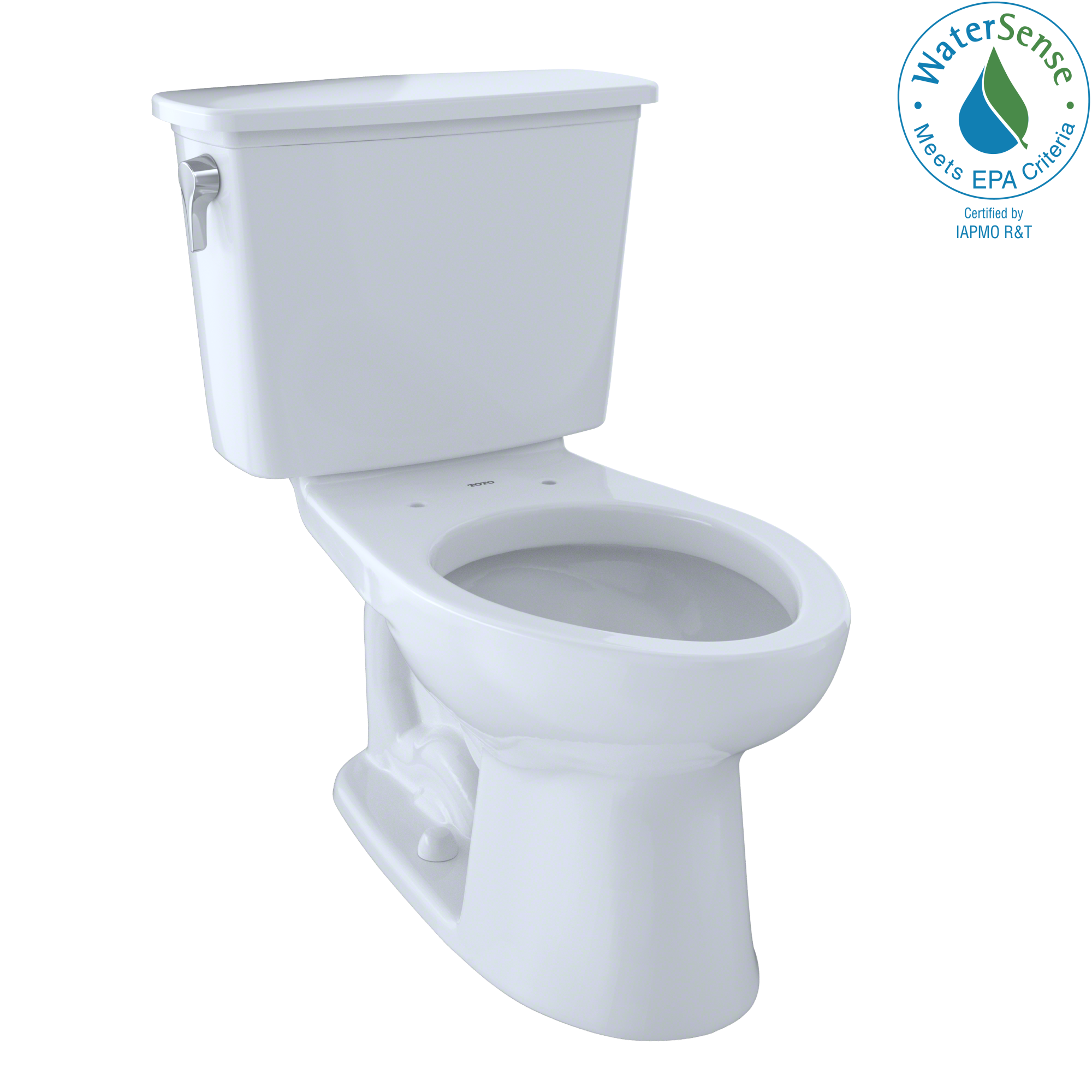 TOTO® Eco Drake® Transitional Two-Piece Elongated 1.28 GPF Universal Height Toilet for 10 Inch Rough-In, Cotton White - CST744EFN.10#01