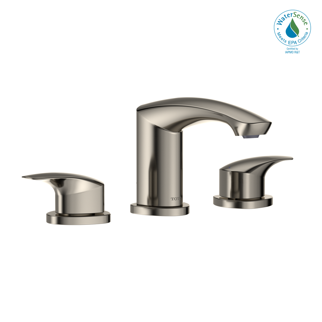 TOTO® GM 1.2 GPM Two Handle Widespread Bathroom Sink Faucet, Polished Nickel - TLG09201U#PN