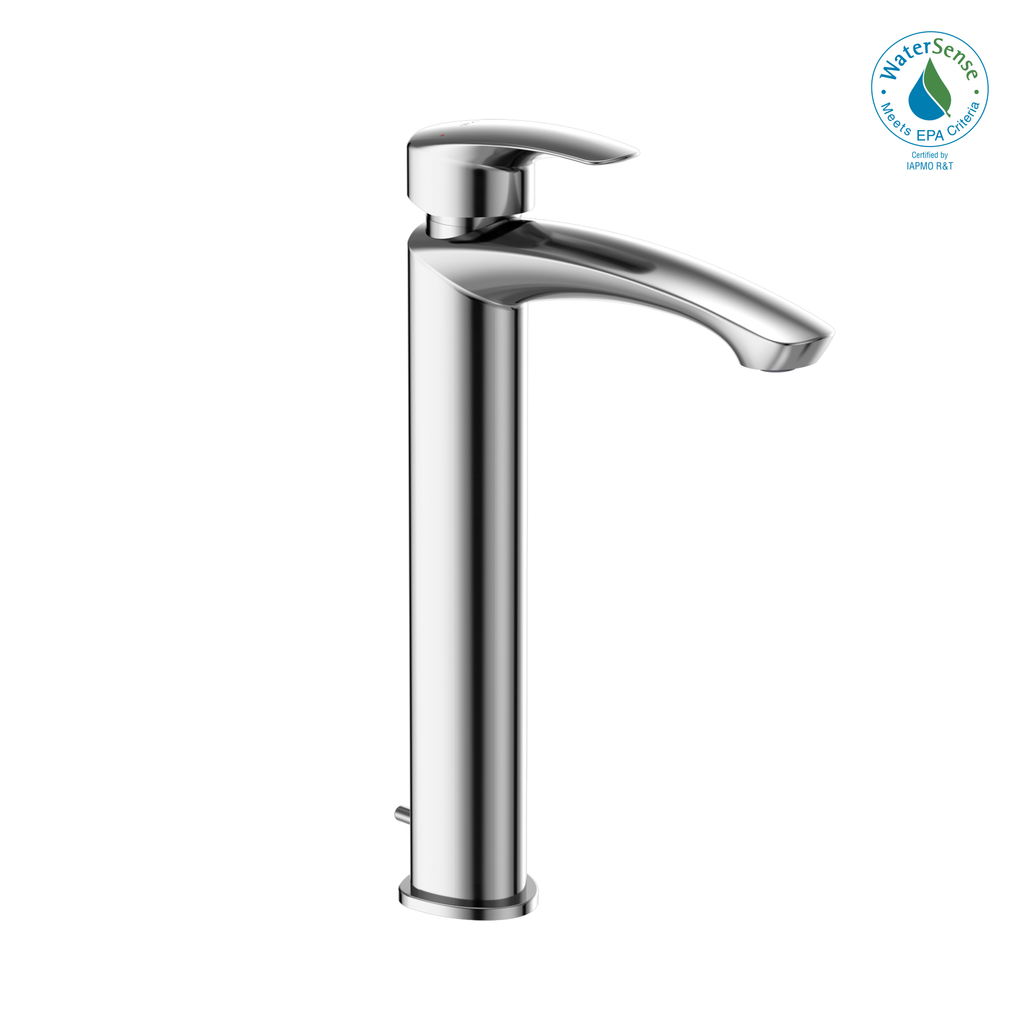TOTO® GM 1.2 GPM Single Handle Vessel Bathroom Sink Faucet with COMFORT GLIDE Technology, Polished Chrome - TLG9305U#CP