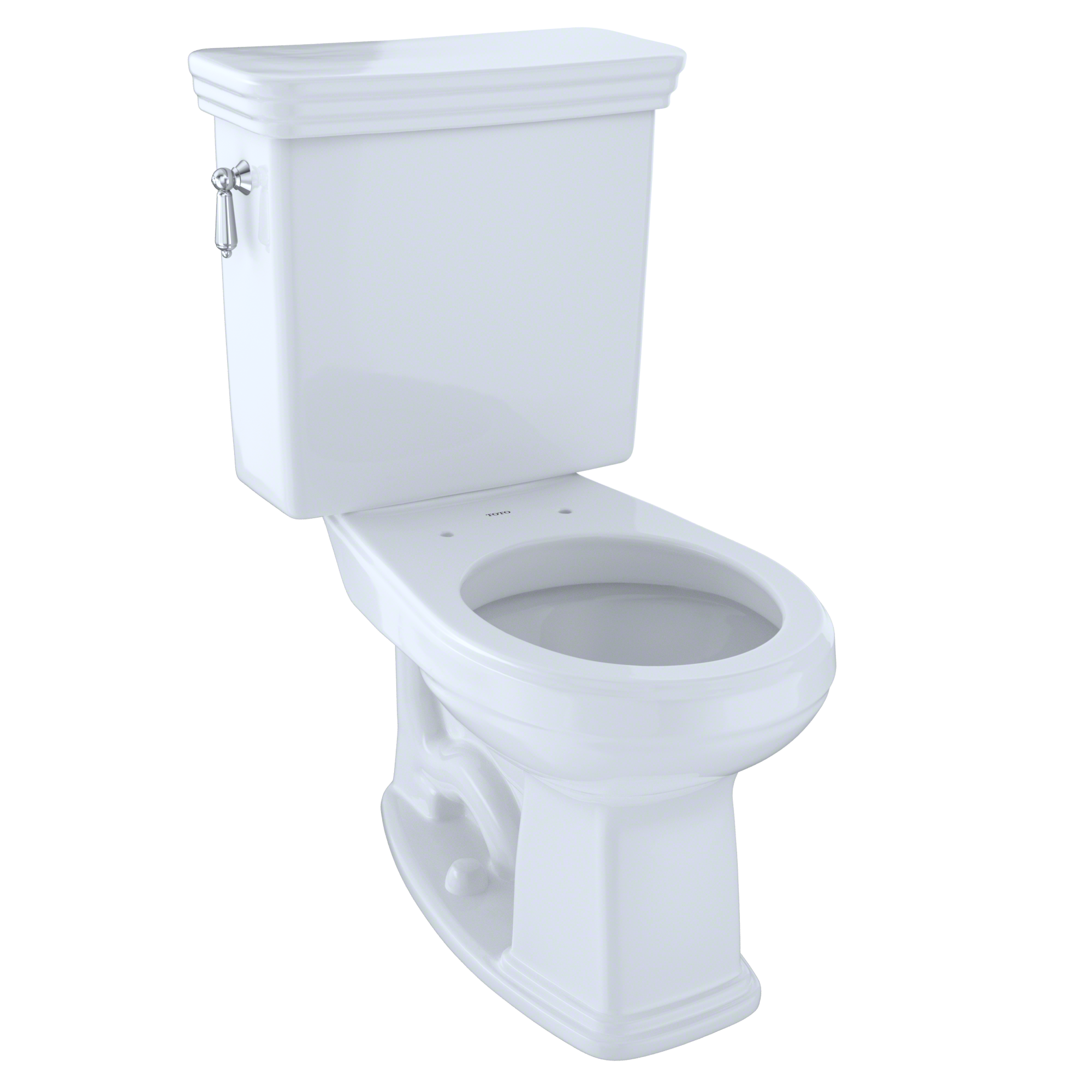 TOTO® Promenade® Two-Piece Round 1.6 GPF Universal Height Toilet with CeFiONtect™, Cotton White - CST423SFG#01