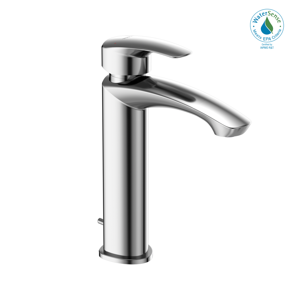 TOTO® GM 1.2 GPM Single Handle Semi-Vessel Bathroom Sink Faucet with COMFORT GLIDE Technology, Polished Chrome - TLG03303U#CP
