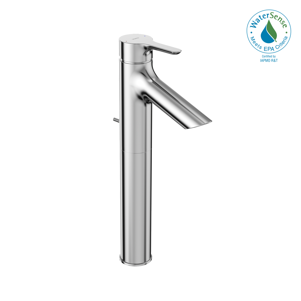 TOTO® LB 1.2 GPM Single Handle Vessel Bathroom Sink Faucet with COMFORT GLIDE™ Technology, Polished Chrome - TLS01307U#CP
