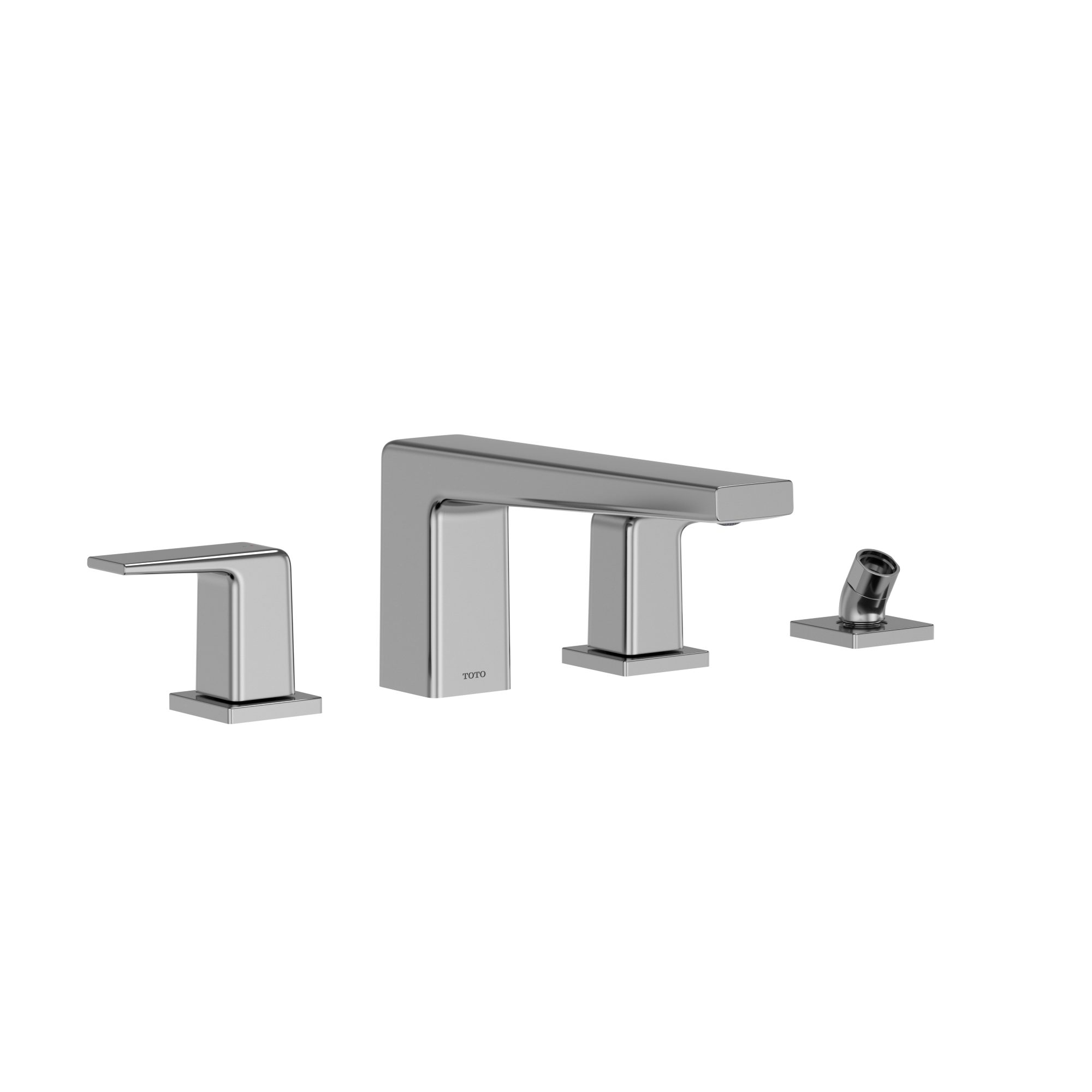 TOTO® GB Two-Handle Deck-Mount Roman Tub Filler Trim with Handshower, Polished Chrome - TBG10202U#CP