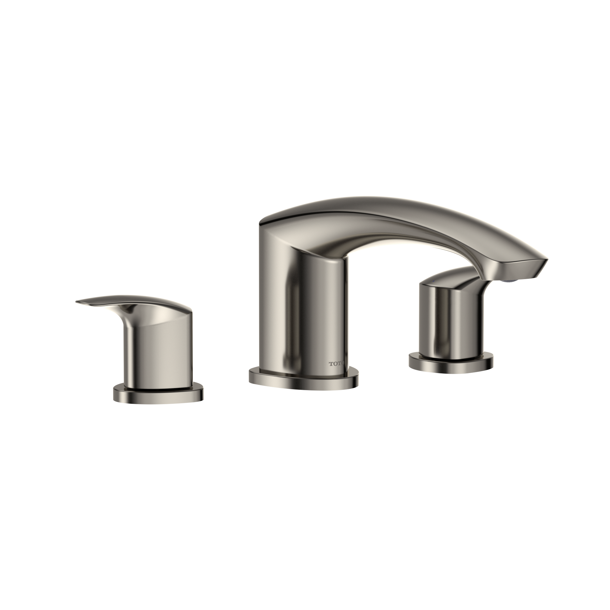 TOTO® GM Two-Handle Deck-Mount Roman Tub Filler Trim, Polished Nickel - TBG09201U#PN