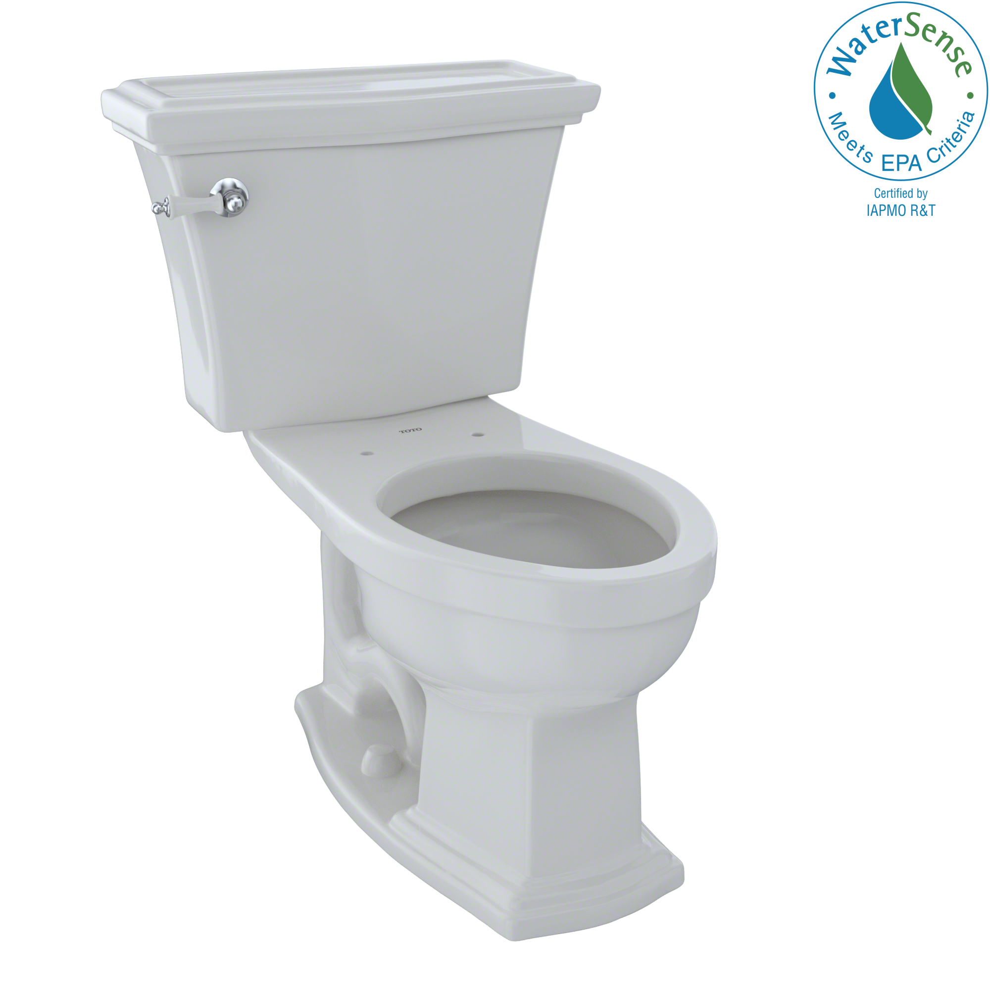 TOTO® Eco Clayton® Two-Piece Elongated 1.28 GPF Universal Height Toilet, Colonial White - CST784EF#11