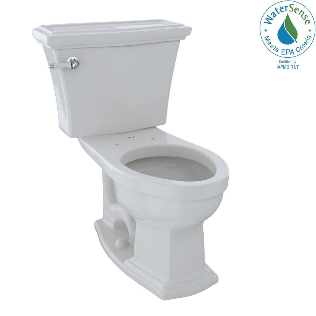 TOTO® Eco Clayton® Two-Piece Elongated 1.28 GPF Universal Height Toilet, Colonial White - CST784EF#11