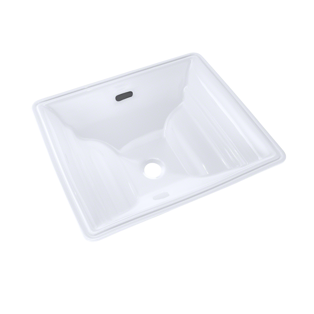 TOTO® Aimes® Rectangular Undermount Bathroom Sink with CeFiONtect™, Cotton White - LT626G#01