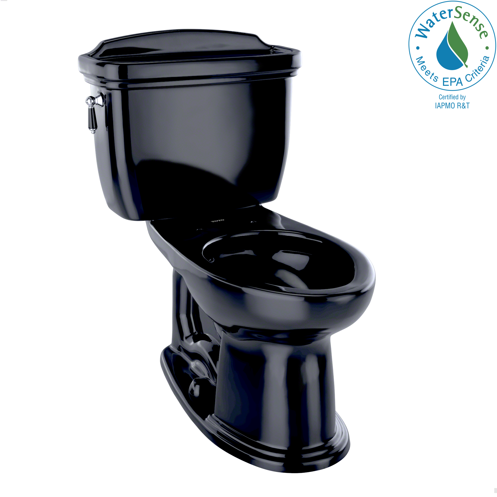 TOTO® Eco Dartmouth® Two-Piece Elongated 1.28 GPF Universal Height Toilet, Ebony - CST754EF#51