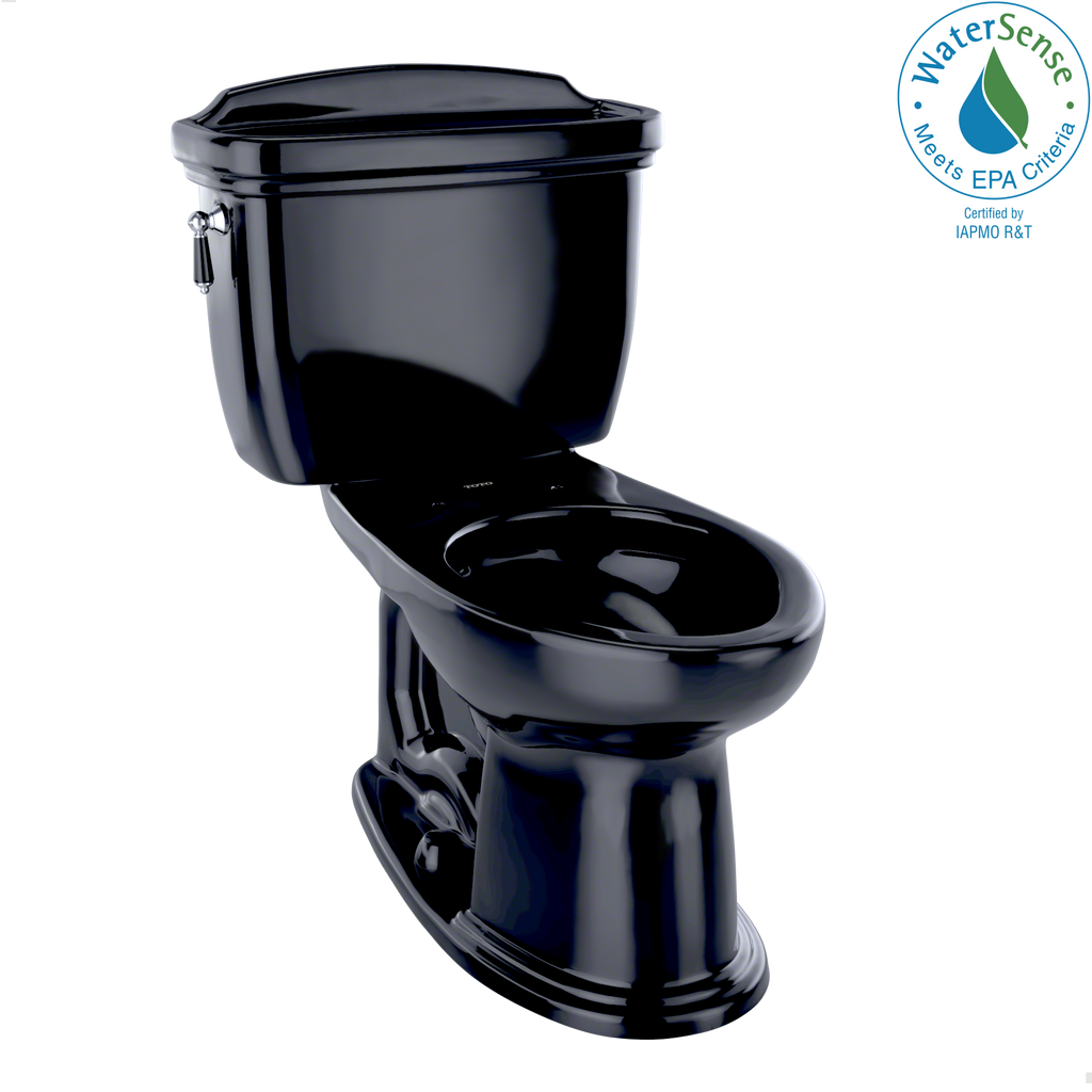 TOTO® Eco Dartmouth® Two-Piece Elongated 1.28 GPF Universal Height Toilet, Ebony - CST754EF#51