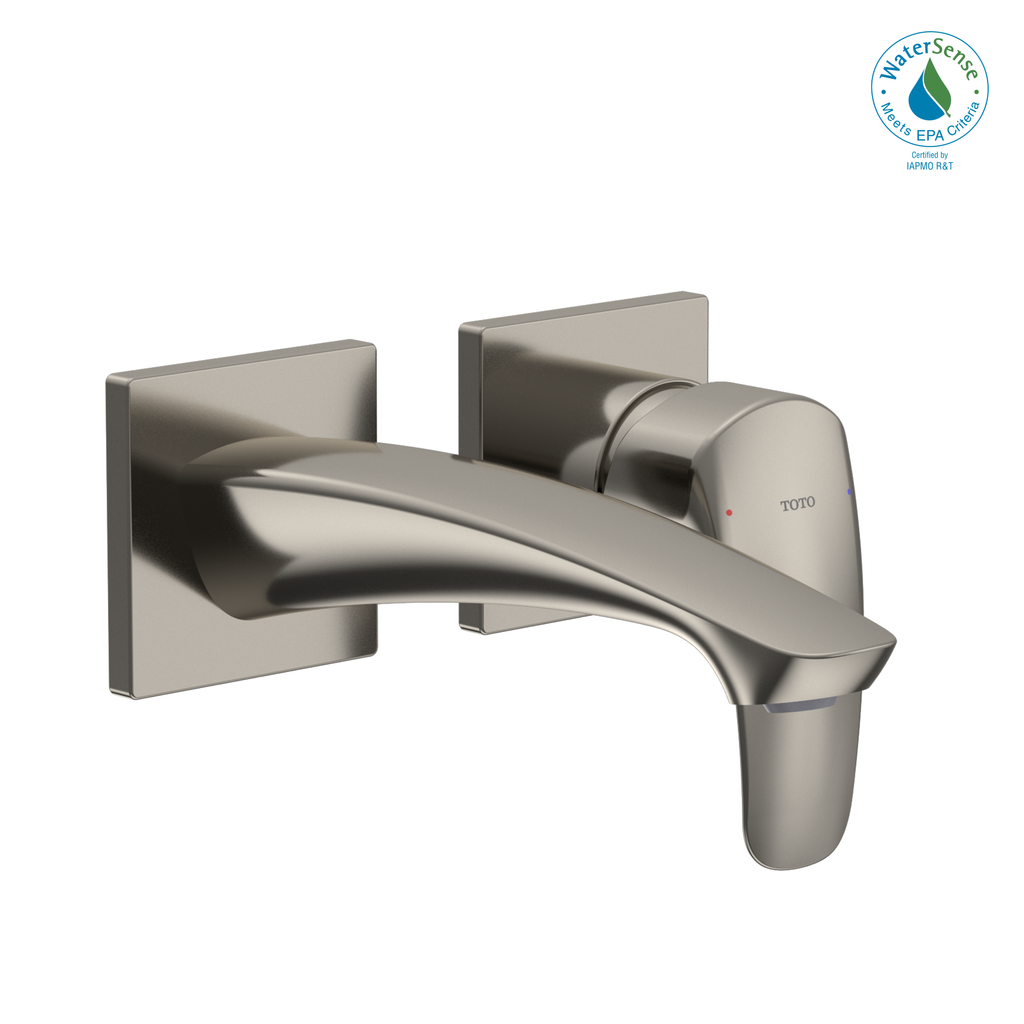 TOTO® GM 1.2 GPM Wall-Mount Single-Handle Bathroom Faucet with COMFORT GLIDE Technology, Polished Nickel - TLG09307U#PN
