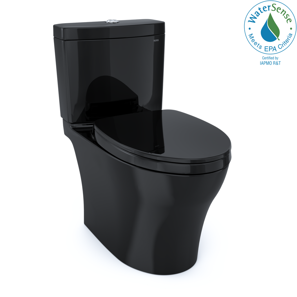 TOTO® Aquia® IV 1G® Two-Piece Elongated Dual Flush 1.0 and 0.8 GPF Universal Height Toilet, WASHLET®+ Ready, Ebony - MS446124CUMFG#51