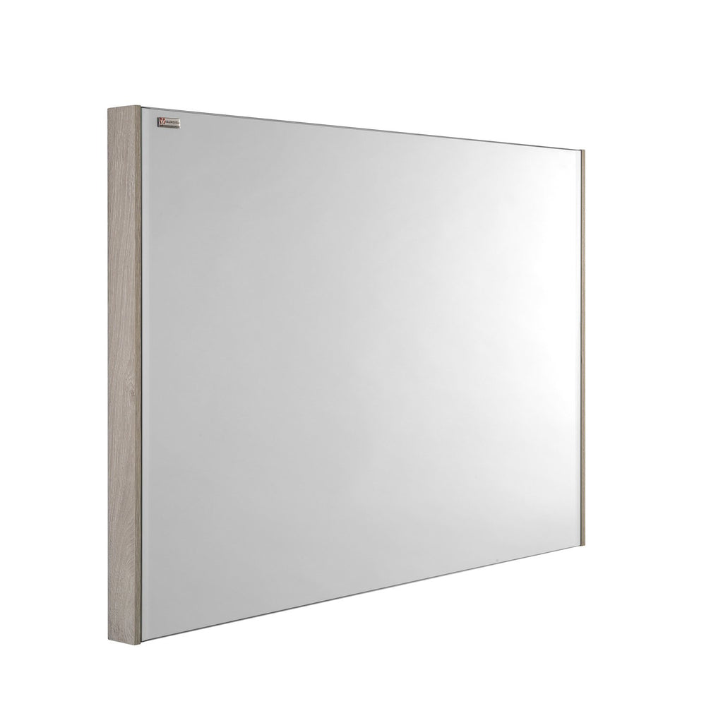 40" Slim Frame Bathroom Vanity Mirror, Wall Mount, Nature, Serie Fine by VALENZUELA