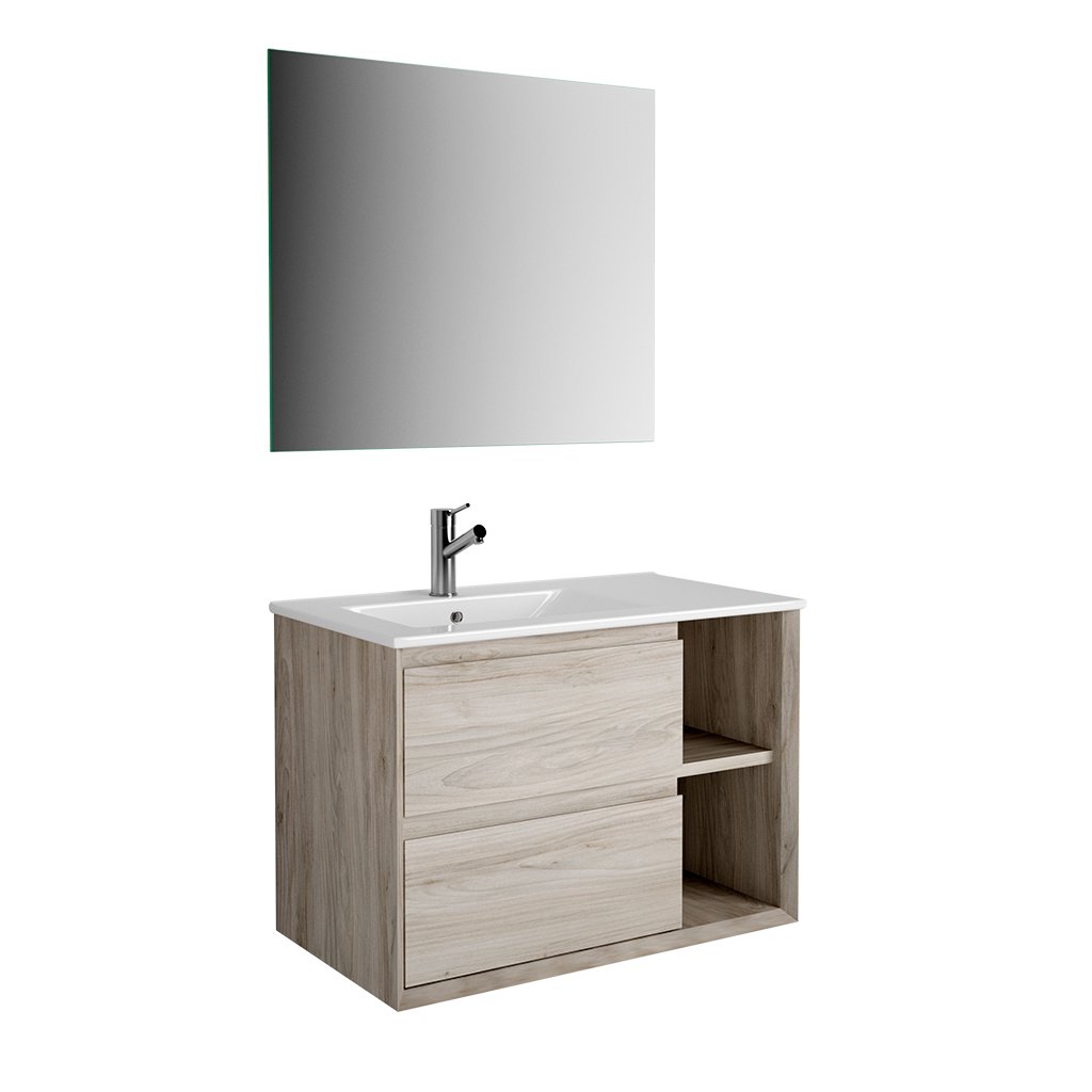 DAX Oceanside vanity cabinet, 36", pine with Onix basin (DAX-OCE013612-ONX)