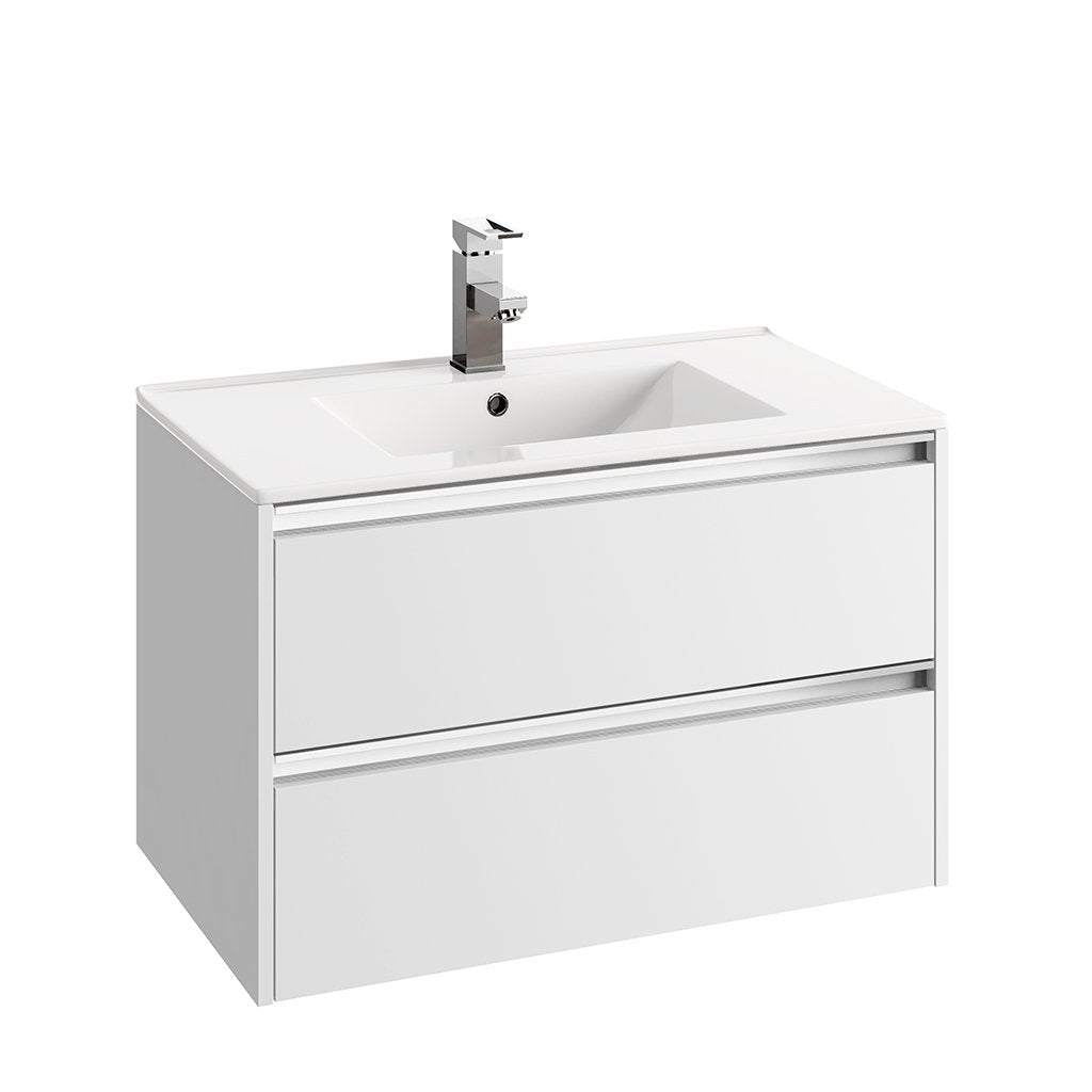 DAX Cameron single vanity cabinet 32" white gloss with basin Plan (DAX-CAM013211-PLN)