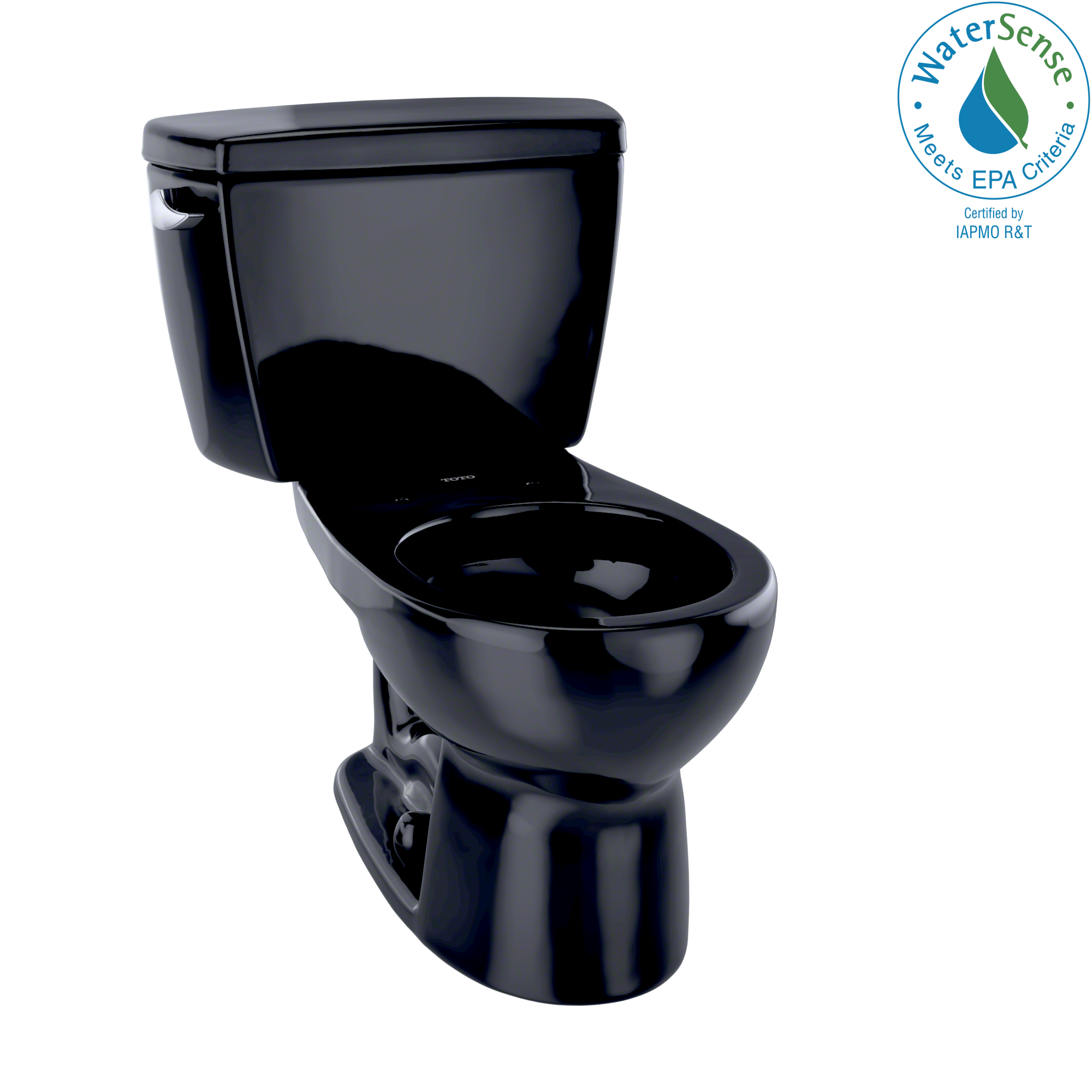 TOTO® Eco Drake® Two-Piece Round 1.28 GPF Toilet, Ebony - CST743E#51