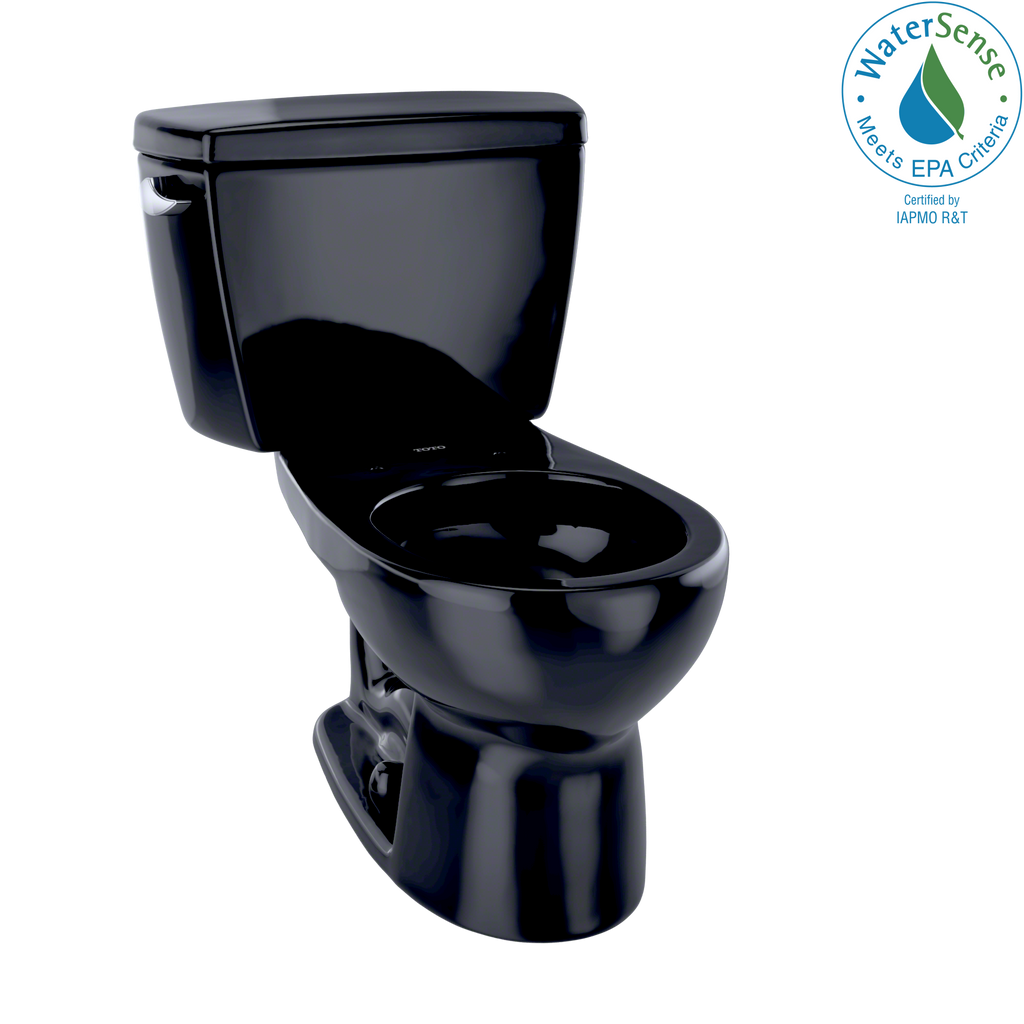 TOTO® Eco Drake® Two-Piece Round 1.28 GPF Toilet, Ebony - CST743E#51