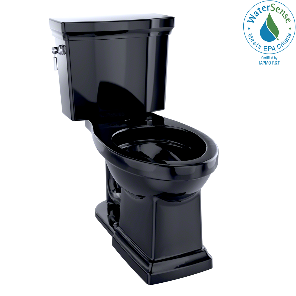 TOTO® Promenade® II Two-Piece Elongated 1.28 GPF Universal Height Toilet, Ebony - CST404CEFG#51