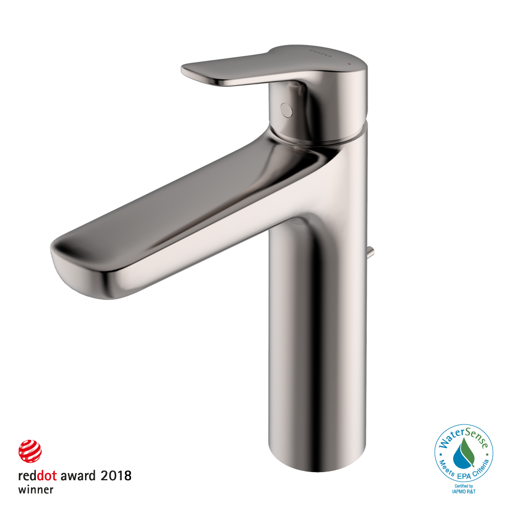 TOTO® GS 1.2 GPM Single Handle Semi-Vessel Bathroom Sink Faucet with COMFORT GLIDE™ Technology, Polished Nickel - TLG03303U#PN