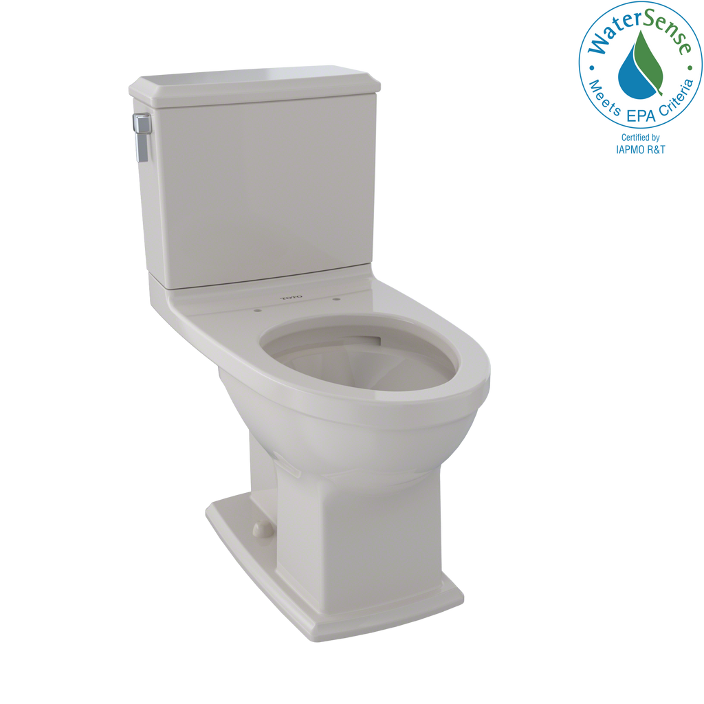 TOTO® Connelly® Two-Piece Elongated Dual-Max®, Dual Flush 1.28 and 0.9 GPF Universal Height Toilet with CeFiONtect™, Sedona Beige - CST494CEMFG#12