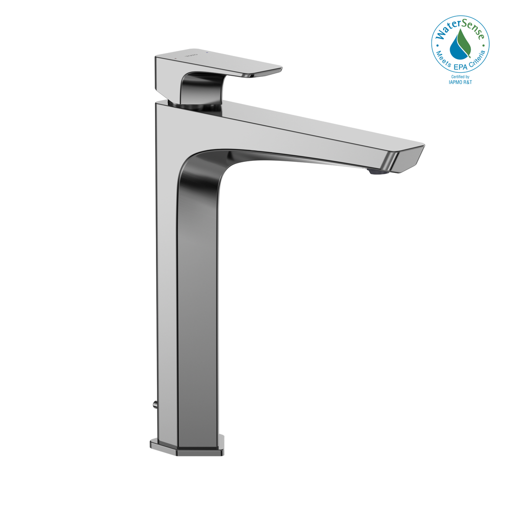 TOTO® GE 1.2 GPM Single Handle Vessel Bathroom Sink Faucet with COMFORT GLIDE Technology, Polished Chrome Nickel - TLG7305U#CP