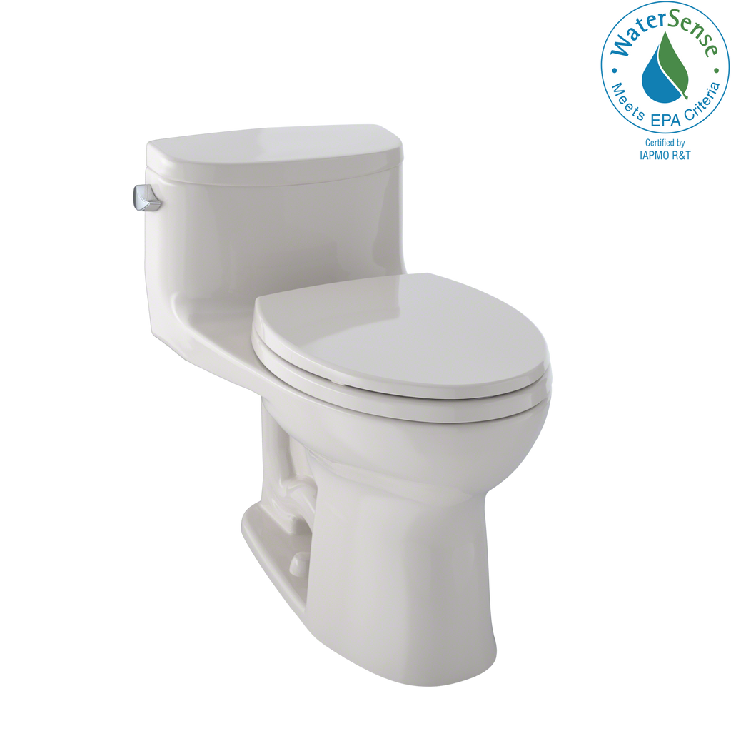 TOTO® Supreme® II One-Piece Elongated 1.28 GPF Universal Height Toilet with CeFiONtect™, Sedona Beige - MS634114CEFG#12