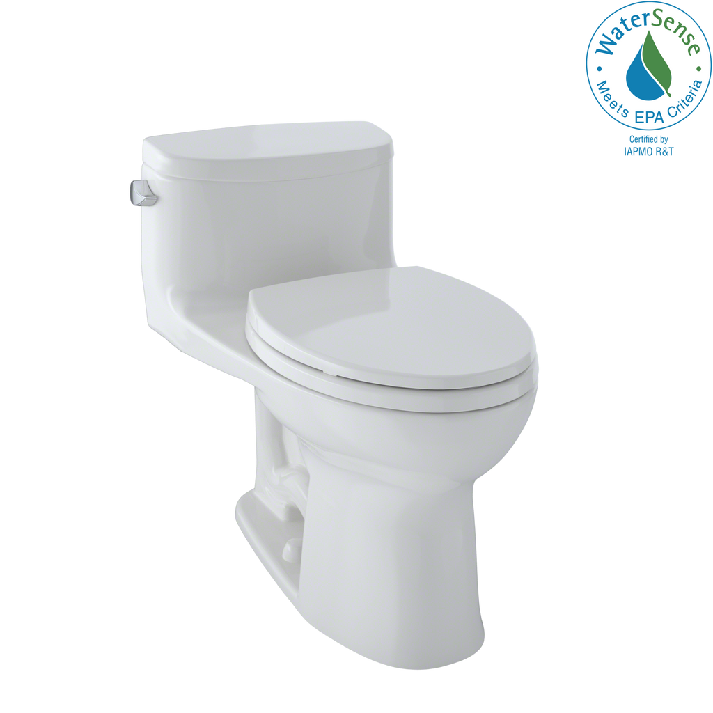 TOTO® Supreme® II One-Piece Elongated 1.28 GPF Universal Height Toilet with CeFiONtect™, Colonial White - MS634114CEFG#11