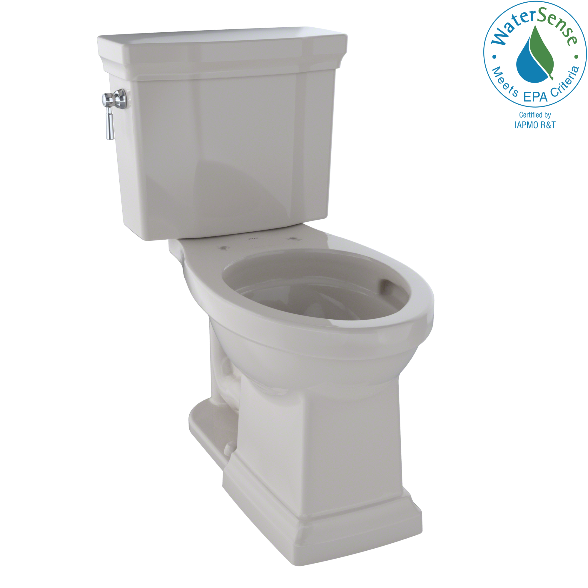 TOTO® Promenade® II Two-Piece Elongated 1.28 GPF Universal Height Toilet with CeFiONtect™, Sedona Beige - CST404CEFG#12