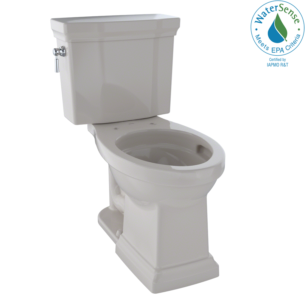 TOTO® Promenade® II Two-Piece Elongated 1.28 GPF Universal Height Toilet with CeFiONtect™, Sedona Beige - CST404CEFG#12