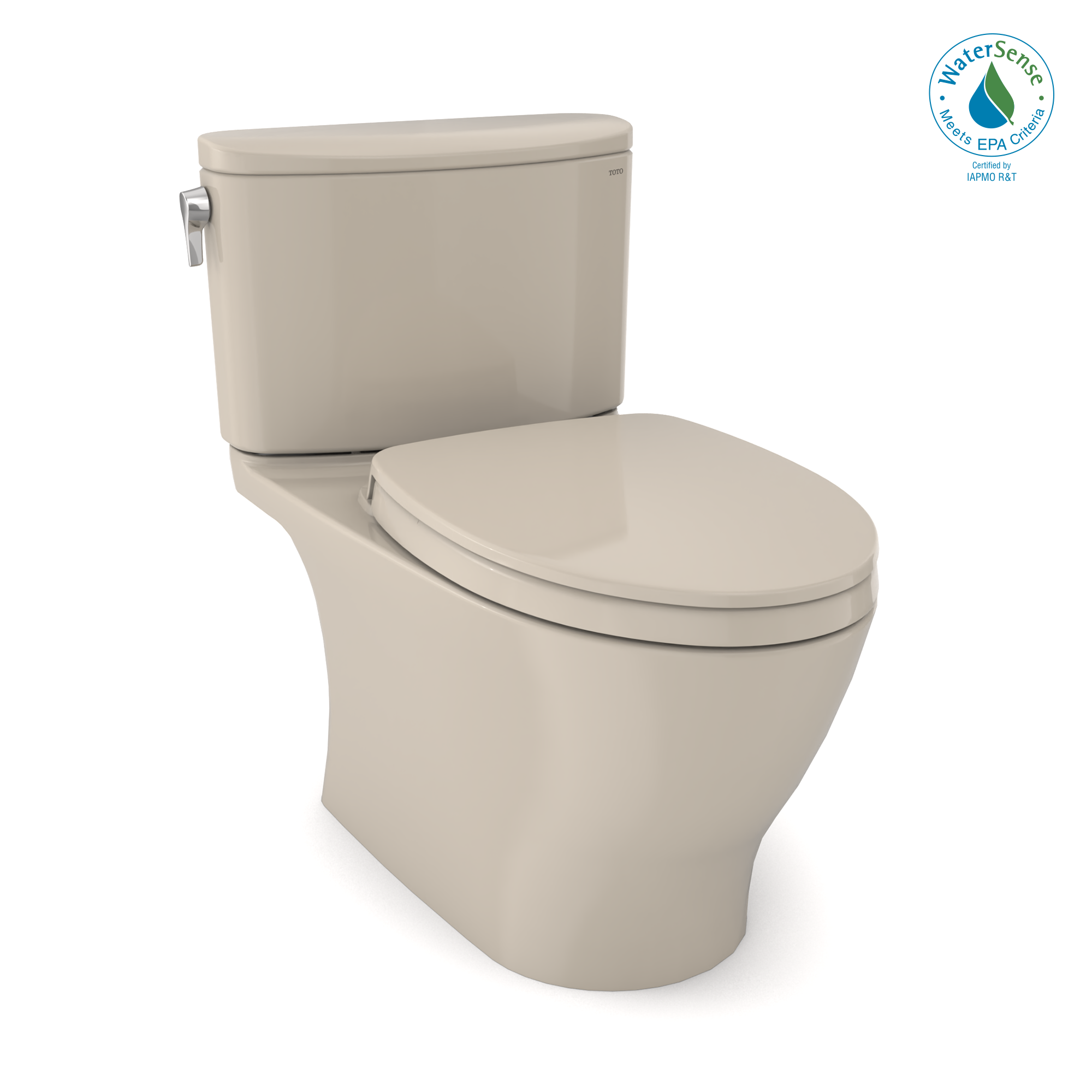 TOTO® Nexus® One-Piece Elongated 1.28 GPF Universal Height Toilet with CEFIONTECT® and SS124 SoftClose Seat, WASHLET®+ Ready, Bone - MS642124CEFG#03