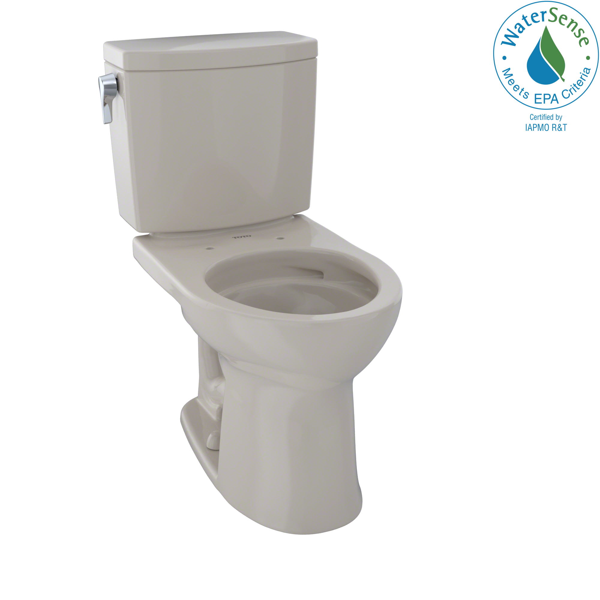 TOTO® Drake® II 1G® Two-Piece Round 1.0 GPF Universal Height Toilet with CeFiONtect™, Bone - CST453CUFG#03